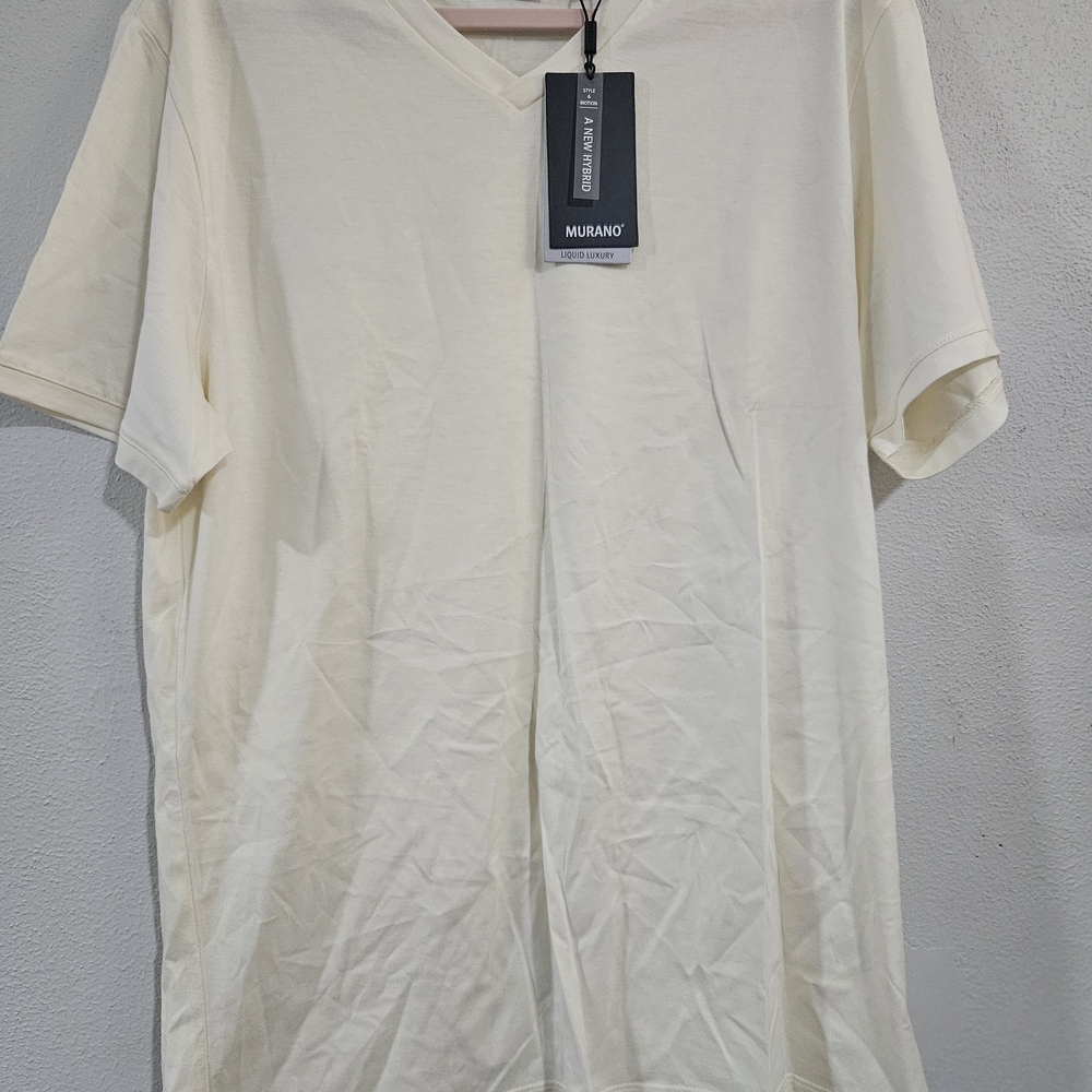 Murano Men's Short Sleeve Cream Tee